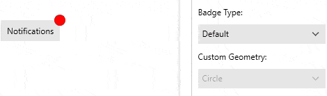 Telerik UI for WPF Badge control showing Badge Types