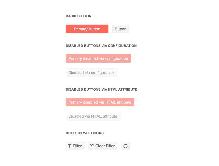 Telerik UI for ASP.NET Core Button Themes
