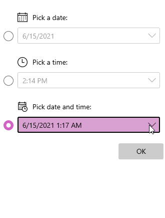 Telerik UI for WinUI DateTimePicker 