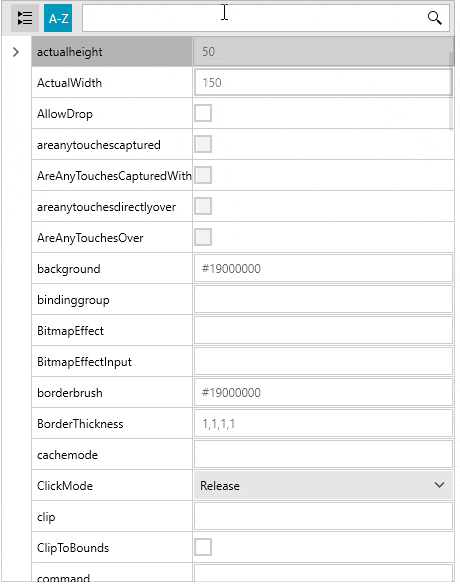 WPF PropertyGrid control displaying Keyboard Search Navigation