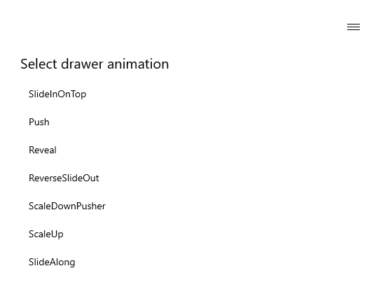 Telerik UI SideDrawer for WinUI