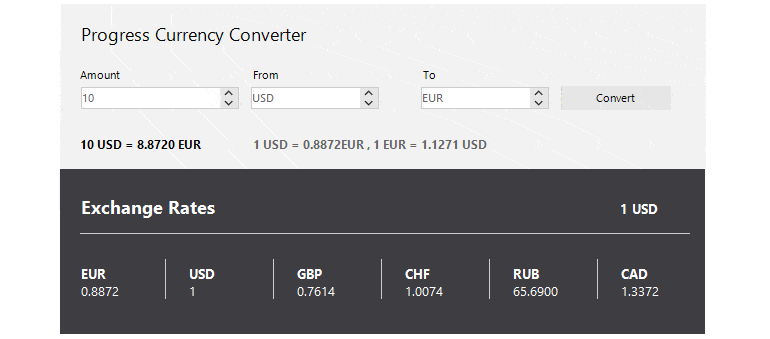 WinForms DomainUpDown control showcasing Theming