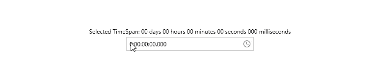 Text input in the WPF TimeSpanPicker control