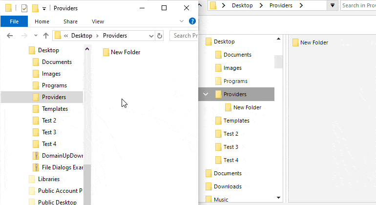 FileSystem Synchronization in WinForms File Dialogs
