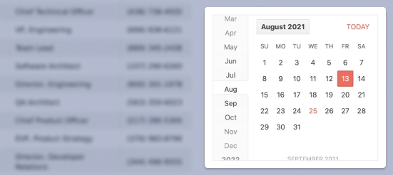 Calendar Header