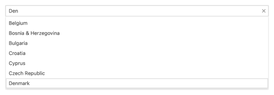 AutoComplete Header