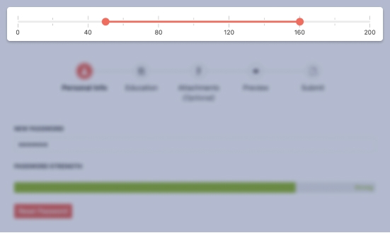 RangeSlider Header