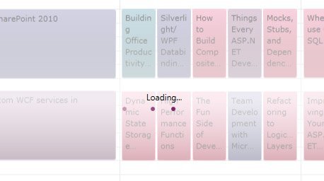 WPF BusyIndicator control showcasing Visual Indication of Processing