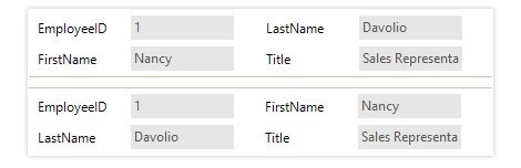 WinForms DataEntry control demonstrating component arrangement