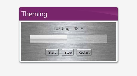 WPF ProgressBar control displaying integration with other RadControls