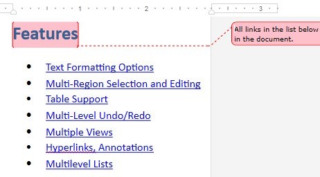 WPF RichTextBox showcasing markup and navigation