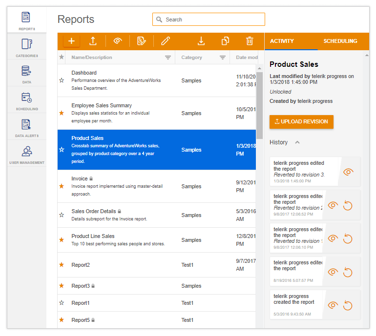 (3) Report Versioning