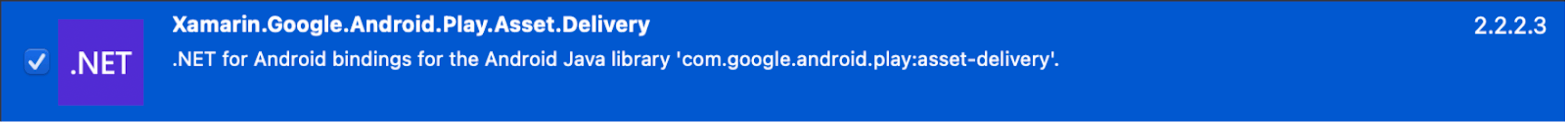 Xamarin.Google.Android.Play.Asset.Delivery - NuGet package