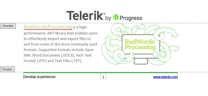 Headers and Footers Support in WPF WordsProcessing Library