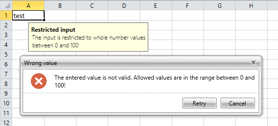 Data Validation Support in WPF SpreadProcessing Library