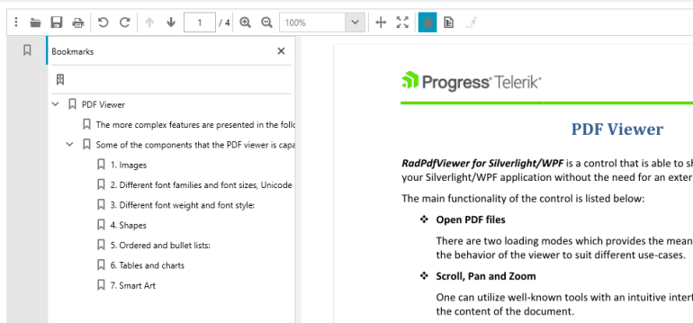 WinForms PdfProcessing Library - Bookmarks Component