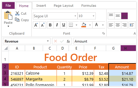 WPF Spreadsheet control displaying Named Ranges