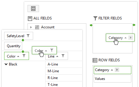 Telerik UI for ASP.NET AJAX PivotGrid - end-user configuration