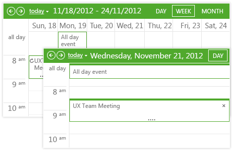 Telerik UI for ASP.NET AJAX Scheduler - appointment views