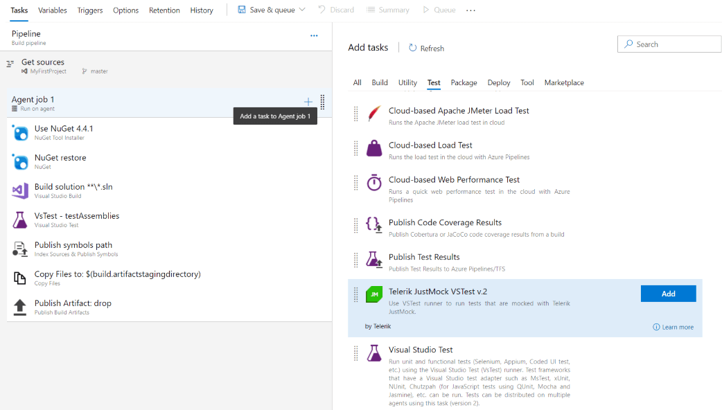 JustMock Task for Azure Pipeline