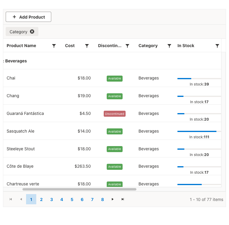 Blazor Data Grid
