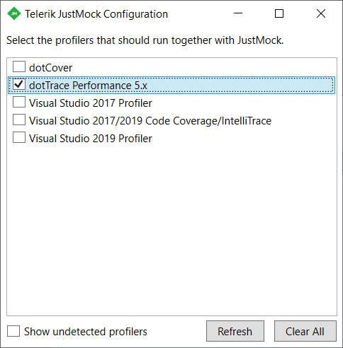 Telerik JustMock Integration with dotTrace