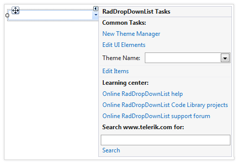 WinForms DropDownList control in Design Time