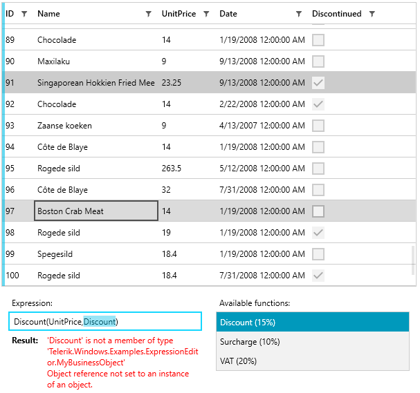 TryParse method in the WPF ExpressionParser