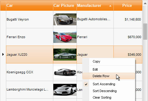 WinForms ContextMenu control in GridView
