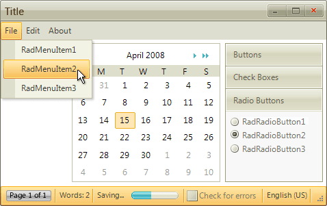 WinForms Form integration with Telerik controls
