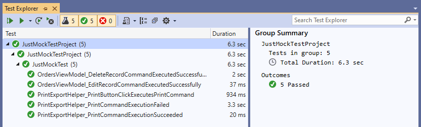 Just Mock Tests Run Results