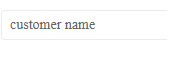 Screenshot of the AutoComplete displaying the text “customer name”.