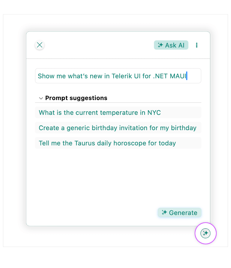 .NET MAUI AIPrompt Button