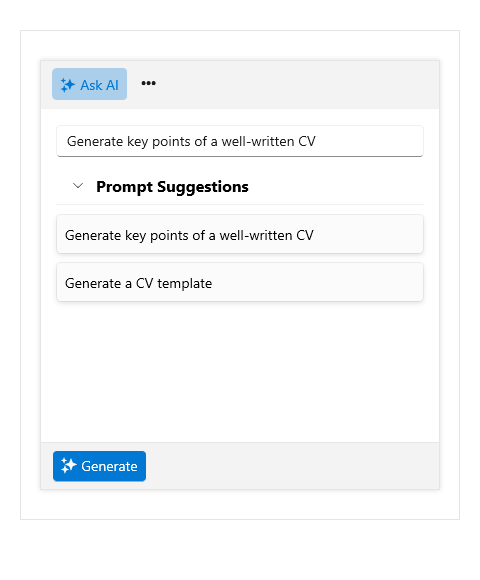 .NET MAUI AIPrompt Suggestions