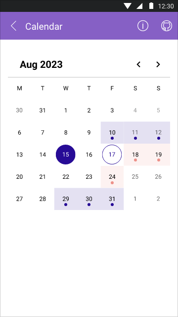 .NET MAUI Calendar - Conditional styling of cells