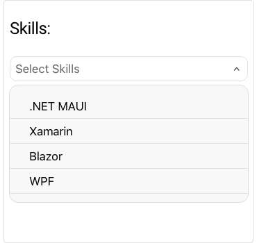 NET MAUI ComboBox component
