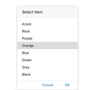 NET MAUI ListPicker component