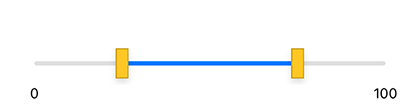 NET MAUI RangeSlider component showing Thumb Styling