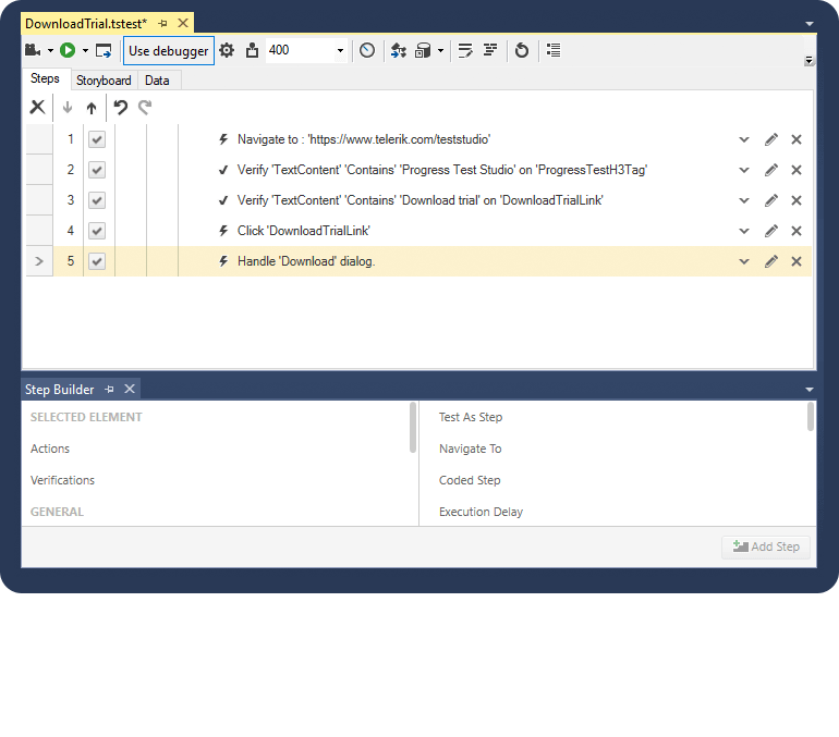 Telerik Test Studio Dev Edition