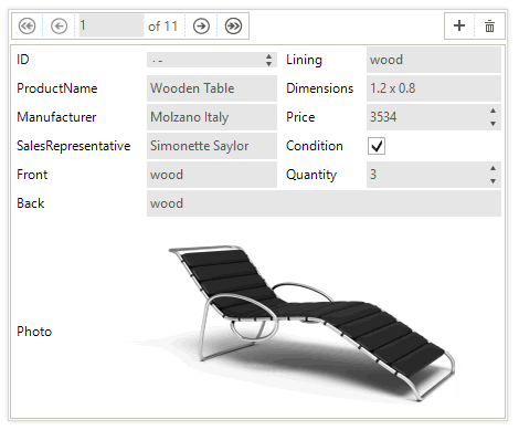 UI for WinForms DataLayout control