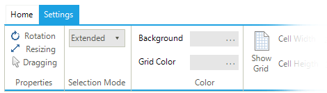 WinForms Diagram displaying Ribbon UI