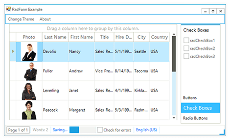 UI for WinForms Form Overview