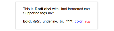 UI for WinForms Label Overview