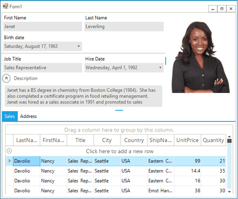 UI for WinForms displaying Easy LayoutControl Creation