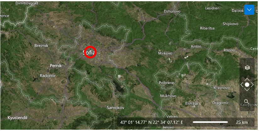 Telerik UI for WinUI Map Visualization Layer