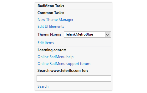 Design Time Support in WinForms Menu