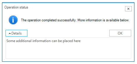 UI for WinForms MessageBox dialog displaying Details