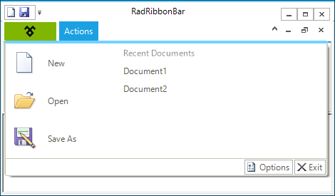 Customized WinForms RibbonBar Application Menu