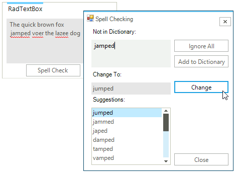 WinForms SpellChecker component