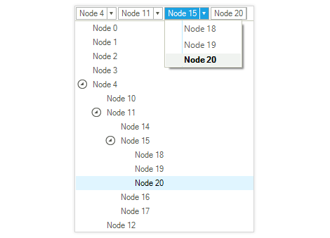 UI for WinForms TreeView Breadcrumb
